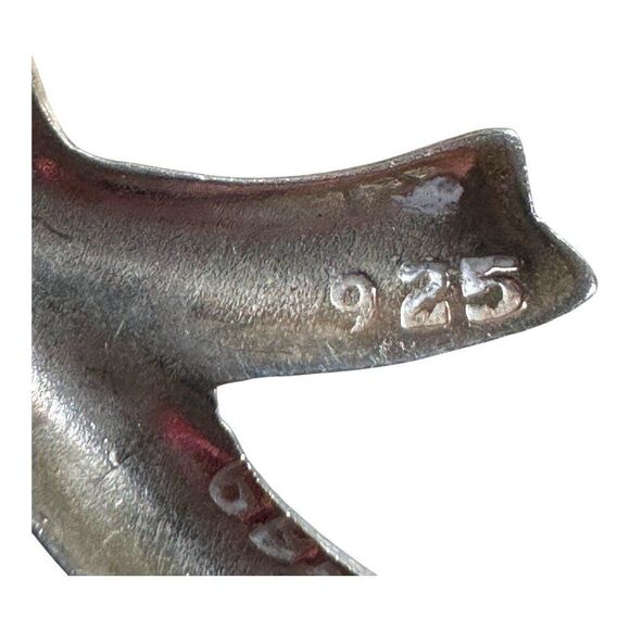 Vintage Taxco Mexico Sterling Silver 925 Bow Shaped Earrings 2" Long Statement - Picture 4 of 7